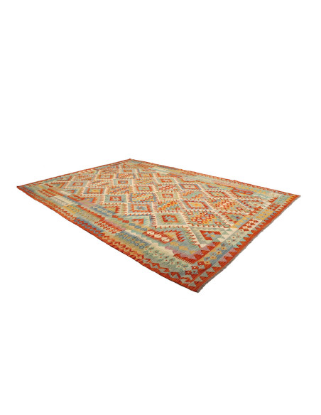 Kilim 204x294 Cm Kilim Afghanistan, Hand-carded Wool warp: