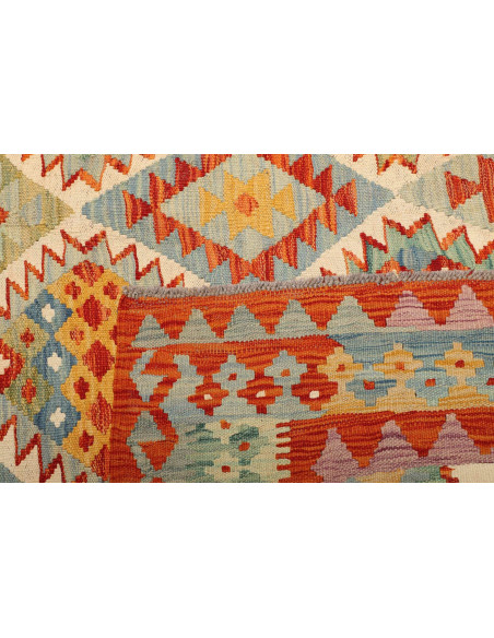 Kilim 204x294 Cm Kilim Afghanistan, Hand-carded Wool warp: