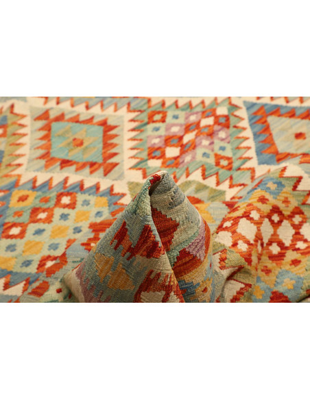 Kilim 204x294 Cm Kilim Afghanistan, Hand-carded Wool warp: