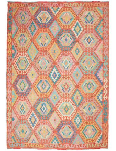 Kilim 208x297 Cm Kilim, Afghanistan, Hand-carded Wool warp: