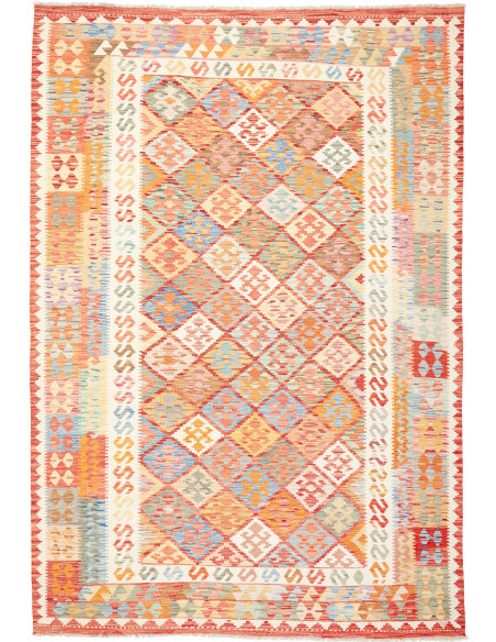 Kilim 205x297 Cm Kilim, Afghanistan, Hand-carded Wool warp: