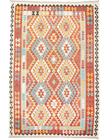 Kilim 203x300 Cm Afghan Kilim, Hand-carded Wool cotton