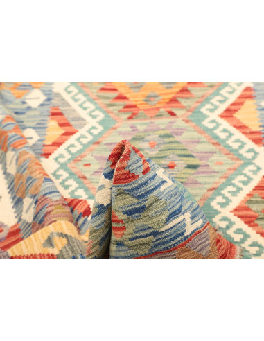 Kilim 133x182 Cm Kilim Afghan, Hand-carded Wool warp: