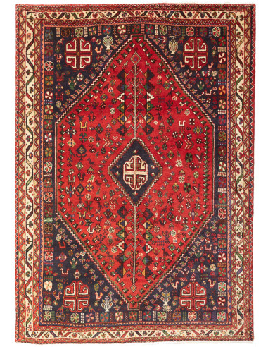 Shiraz 162x230 Cm Shiraz, Persia, Hand-carded Wool, Cotton