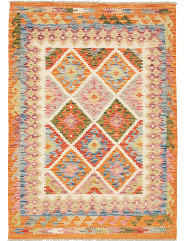 Kilim 127x175 Cm Kilim, Afghanistan, Hand-carded Wool warp:
