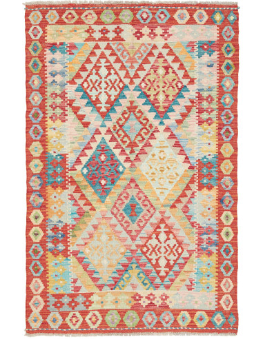 Kilim 99x155 Cm Kilim, Afghanistan, Hand-carded Wool warp: