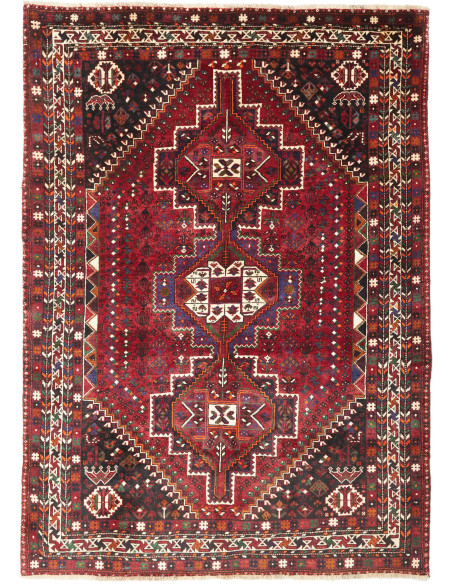 Shiraz 186x260 Cm Shiraz, Persia, Lana Cardata A Mano