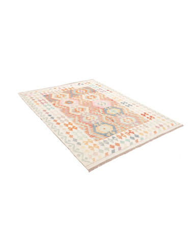 Rug Killim 157x201 Ivory Pastel light Blue