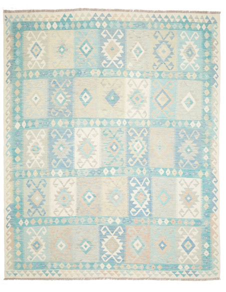 Rug Killim 245x306 Aqua And Cream