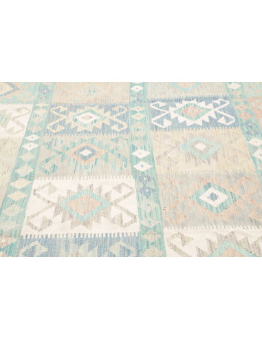 Rug Killim 245x306 Aqua And Cream