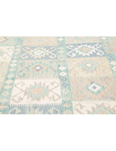 Rug Killim 245x306 Aqua And Cream