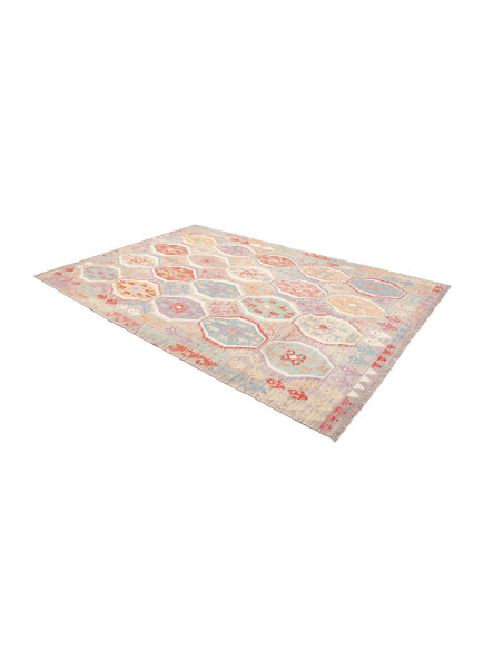 Rug Kilim Afghanistan 202x298 Light Grey Coral