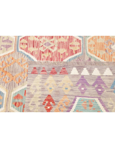 Rug Kilim Afghanistan 202x298 Light Grey Coral
