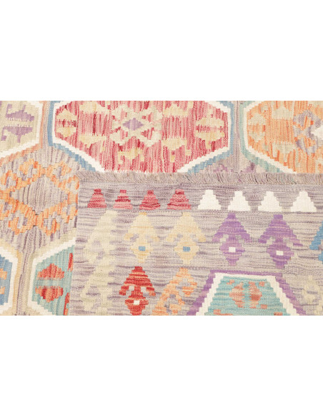 Rug Kilim Afghanistan 202x298 Light Grey Coral