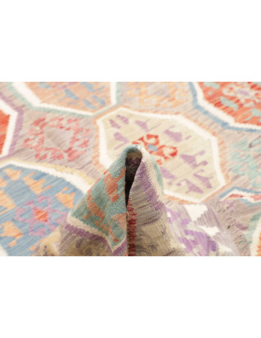 Rug Kilim Afghanistan 202x298 Light Grey Coral