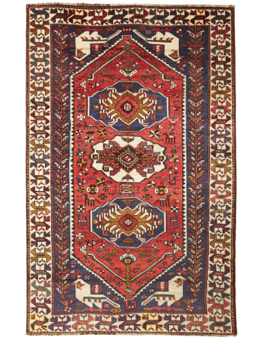 Shiraz 160x252 Cm Shiraz, Persia, Lana Cardata A Mano