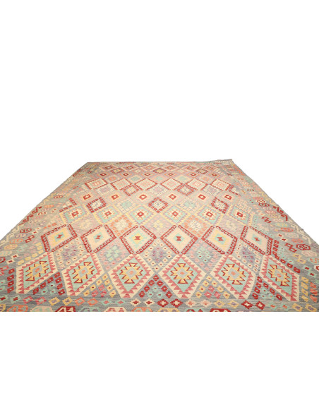 Rug Kilim Afghanistan 368x442 Grey-blue Turquoi