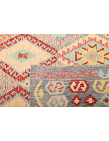 Rug Kilim Afghanistan 368x442 Grey-blue Turquoi