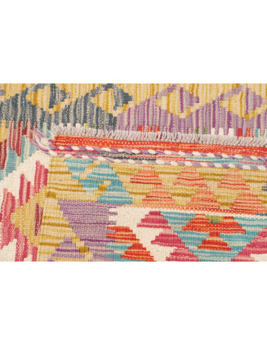 Rug Kilim Afghanistan 79x254 Ivory Pink