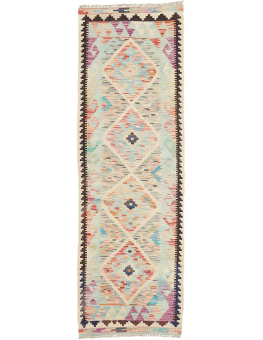 Rug Kilim Afghanistan 62x193 Light Blue Cream C