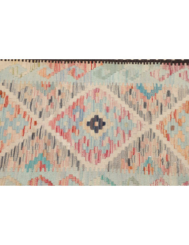 Rug Kilim Afghanistan 62x193 Light Blue Cream C