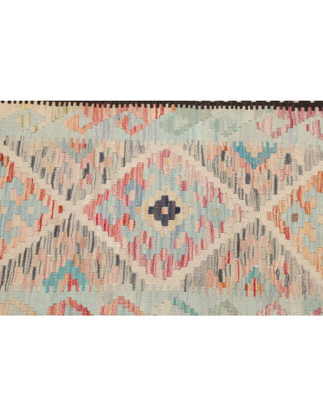 Rug Kilim Afghanistan 62x193 Light Blue Cream C