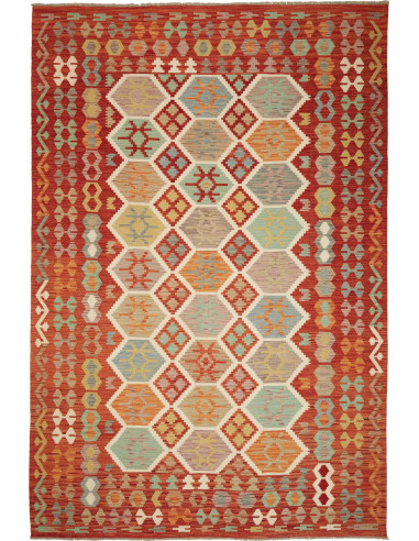 Kilim 201x297 Cm Kilim, Afghanistan, Hand-carded Wool warp: