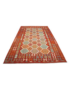 Kilim 201x297 Cm Kilim, Afghanistan, Hand-carded Wool warp: 2