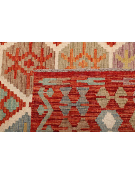 Kilim 201x297 Cm Kilim, Afghanistan, Hand-carded Wool warp: