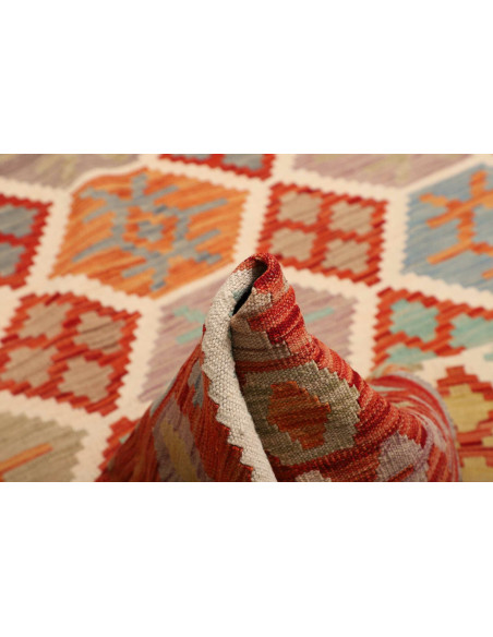 Kilim 201x297 Cm Kilim, Afghanistan, Hand-carded Wool warp: