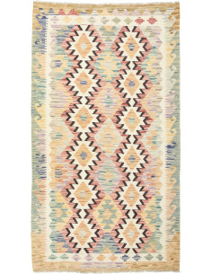 Kilim 104x187 Cm Kilim. Afghanistan. Hand-carded Wool warp: