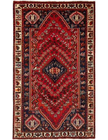 Rug Shiraz Persia maroon blue 165x277