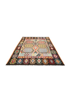 Kilim 184x233 Cm Kilim Afghanistan, Hand-carded Wool warp: 2