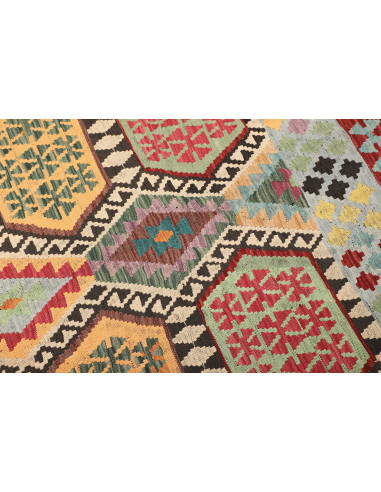 Kilim 184x233 Cm Kilim Afghanistan, Lana Cardata A Mano
