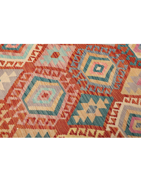 Kilim 177x252 Cm Kilim Afgano Lana Cardata A Mano Ordito