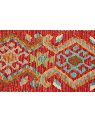 Tappeto Kilim Afghanistan 64x190 Rosso Grigio B