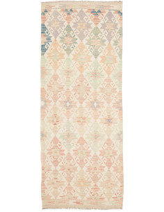 Tappeto Kilim Afghanistan 80x199 Pastello Crema