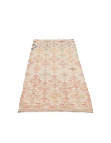 Rug Kilim Afghanistan 80x199 Pastel Cream Beige