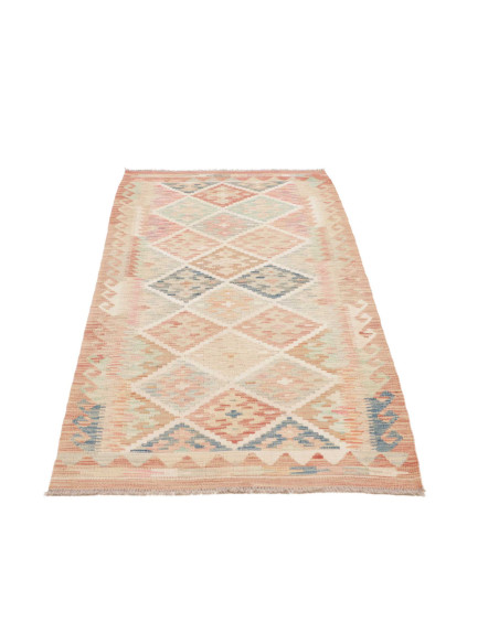 Rug Kilim Afghanistan 86x198 Beige Pink Blue Or