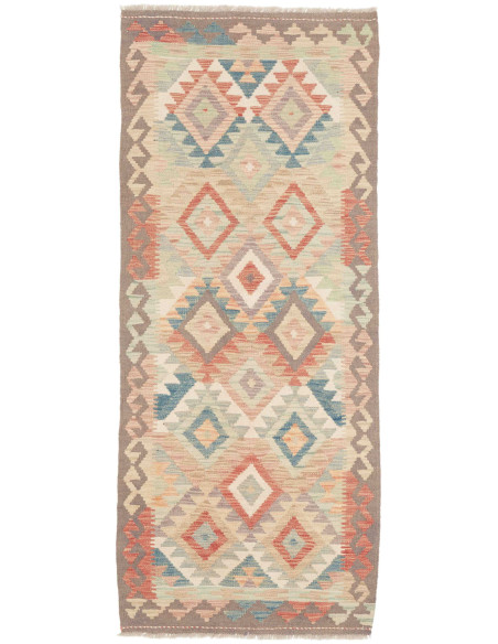 Rug Kilim Afghanistan 80x194 Beige Orange Blue