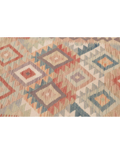 Rug Kilim Afghanistan 80x194 Beige Orange Blue