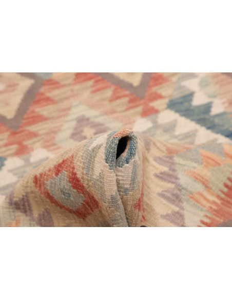 Rug Kilim Afghanistan 80x194 Beige Orange Blue