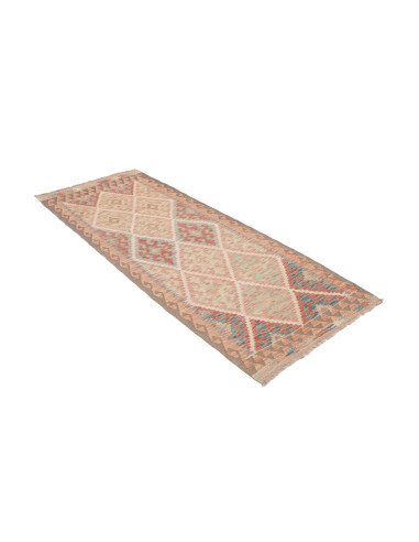 Tappeto Kilim Afghanistan 80x204 Rosa Pesca Bei