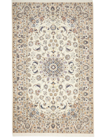 Tappeto Nain 9la Persia 161x258 Crema Blu Beige