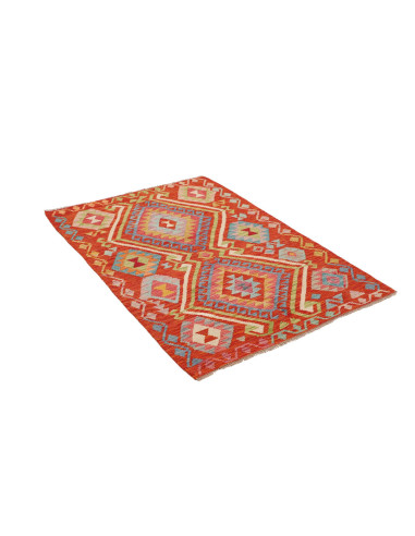 Hand Made Rug Kilim Afghanistan 102x146 Red Ora