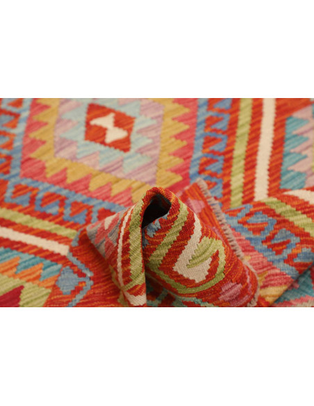 Hand Made Rug Kilim Afghanistan 102x146 Red Ora