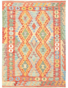 Kilim 128x171 Cm Kilim, Afghanistan, Hand-carded Wool warp: