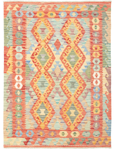 Kilim 128x171 Cm Kilim, Afghanistan, Hand-carded Wool warp: