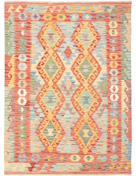 Kilim 128x171 Cm Kilim, Afghanistan, Lana Cardata A Mano