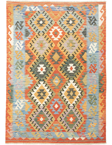 Kilim 125x180 Cm Kilim, Afghanistan, Hand-carded Wool warp:
